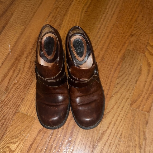 Born Women's Haddon Brown Leather Slip-On Low Ankle Block Heels Booties US 9 - Picture 6 of 6